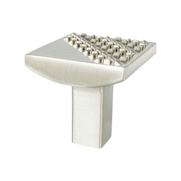 Roque Zinc Brushed Nickel Cabinet Knob  1