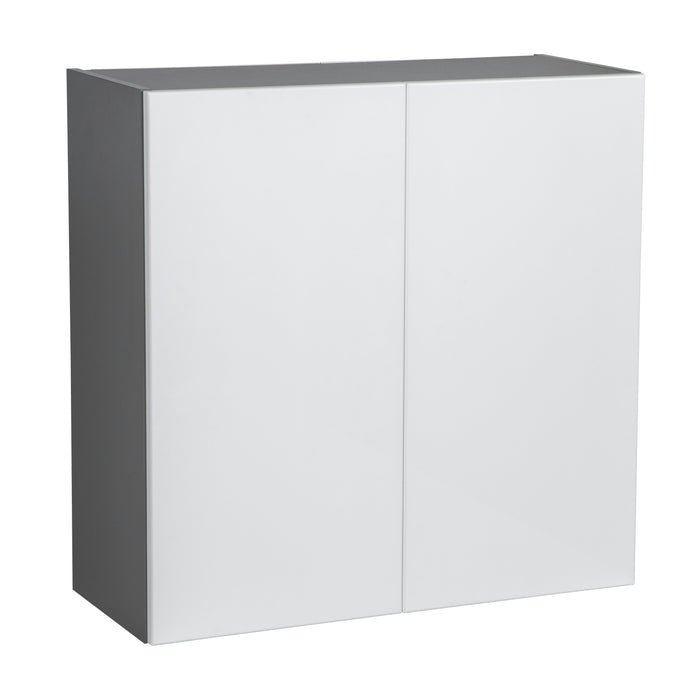Wallkitchens Wood White Glossy Wall Cabinet White Glossy 1