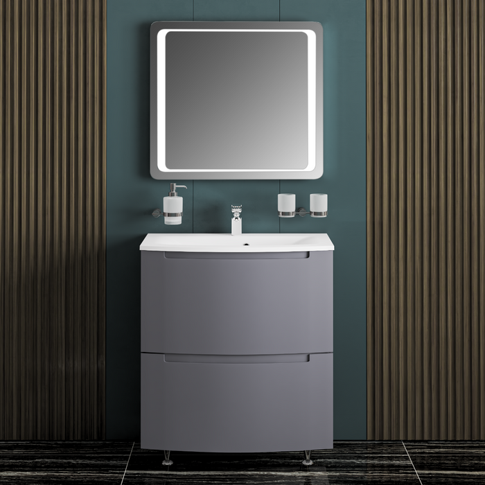 Delux Wood Gray Matte Bathroom Vanity Gray Matte 2