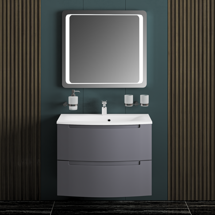 Delux Wood Gray Matte Bathroom Vanity Gray Matte 2