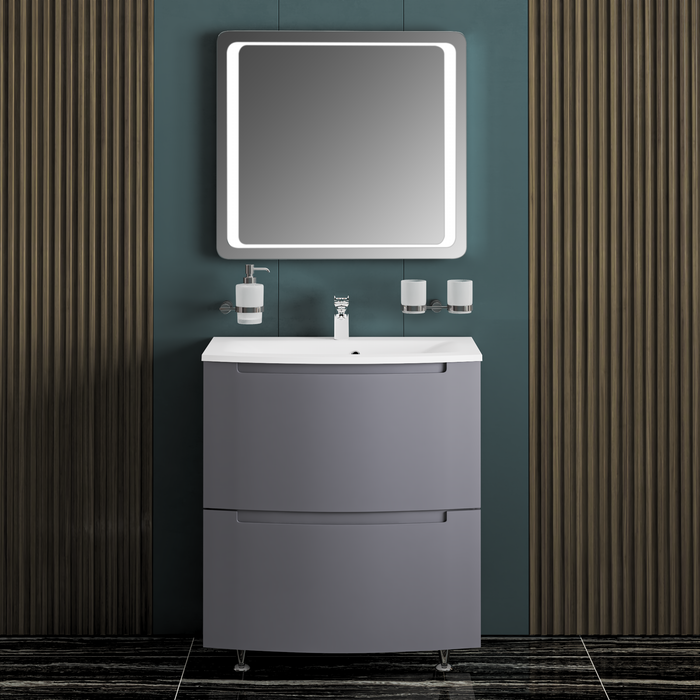 Delux Wood Gray Matte Bathroom Vanity Gray Matte 2