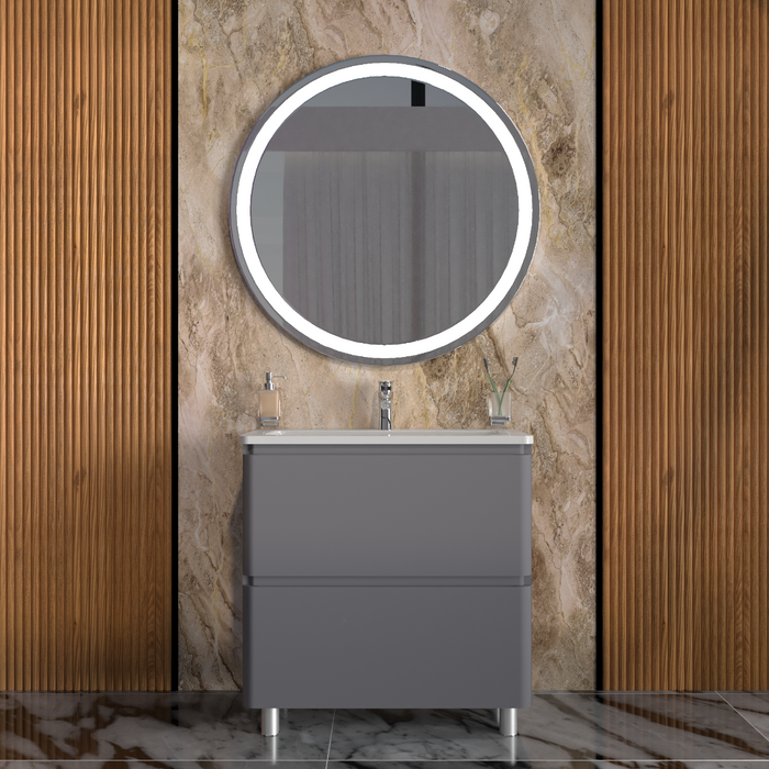 Comfort Wood Gray Matte Bathroom Vanity Gray Matte 2