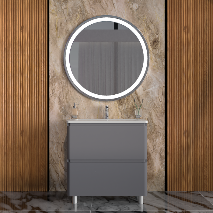 Comfort Wood Gray Matte Bathroom Vanity Gray Matte 2