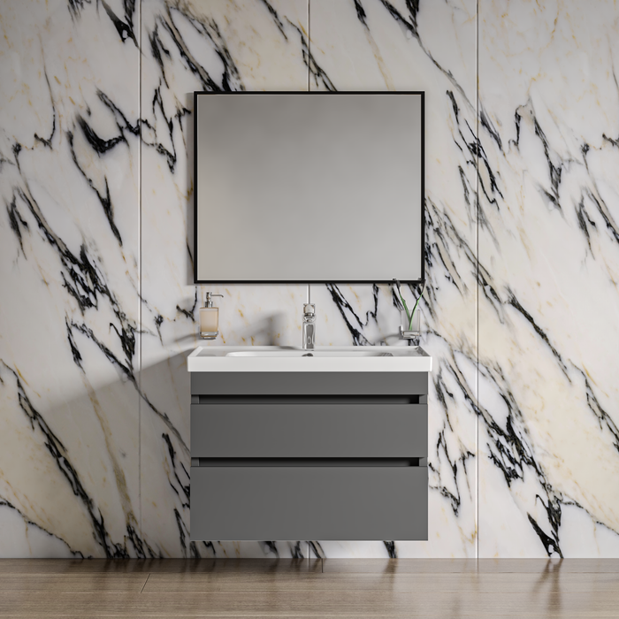 Niagara Wood Gray Matte Bathroom Vanity Gray Matte 2
