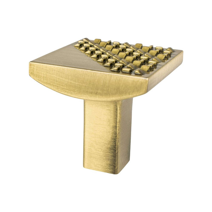 Roque Zinc Modern Brushed Gold Cabinet Knob  1