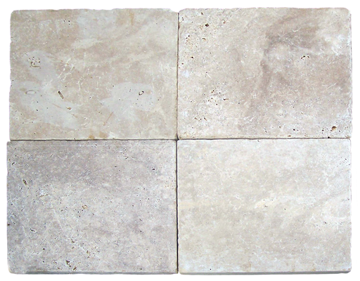 Euro Dark Tumbled Travertine Tile - 8" x 8" x 1/2"