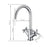 Chrome Brass Kitchen Faucet