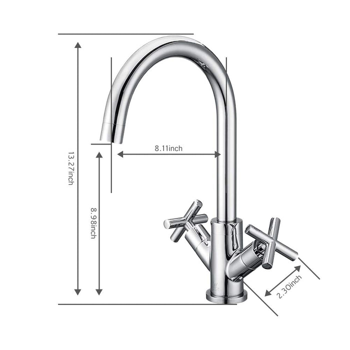 Chrome Brass Kitchen Faucet