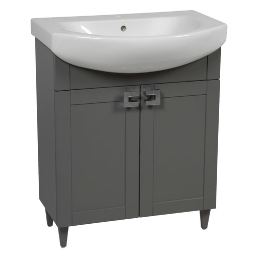 Woodmix Wood Gray Matte Bathroom Vanity Gray Matte 1