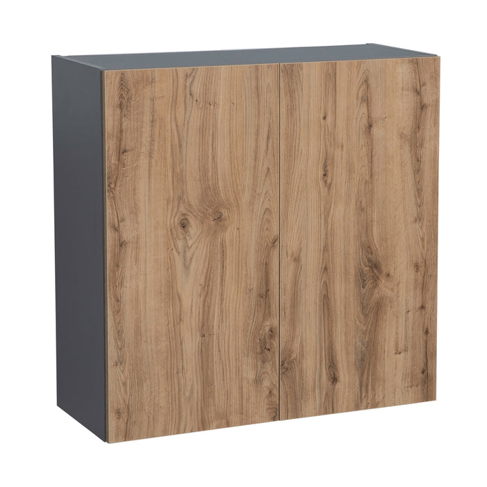 Wallkitchens Wood Natural Teak  Wall Cabinet Natural Teak 1