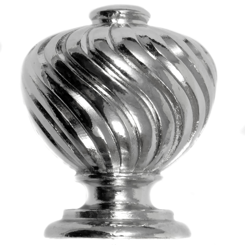 French Twist Zinc Alloy Cabinet Knob Polished Nickel 3