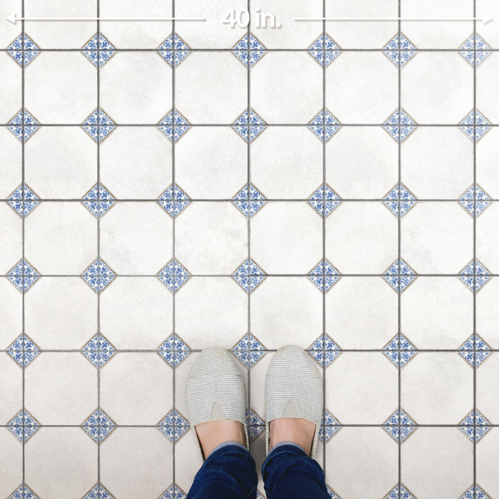 Englishtown Porcelain Blue Tile Mixed 7