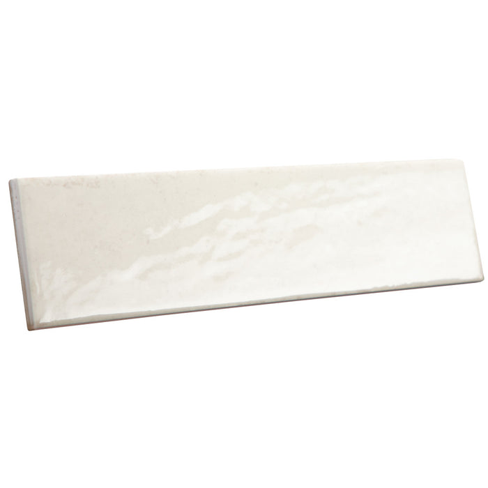 Tribeca Porcelain Studio Gypsum White Tile Glossy 12
