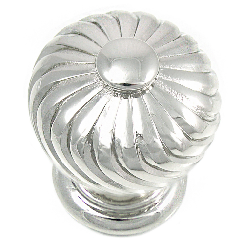 French Twist Zinc Alloy Cabinet Knob Polished Nickel 2