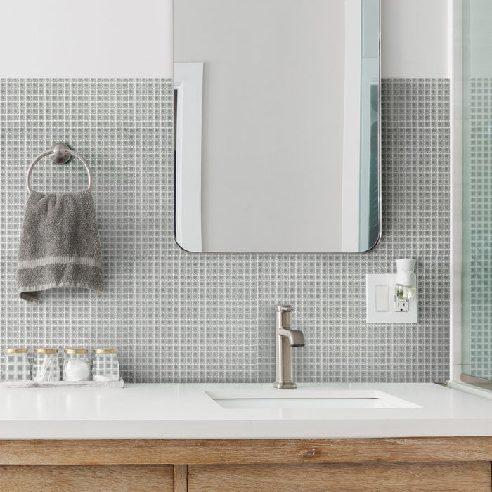 Fioretti Porcelain Glossy Grey Mosaic Glossy 5