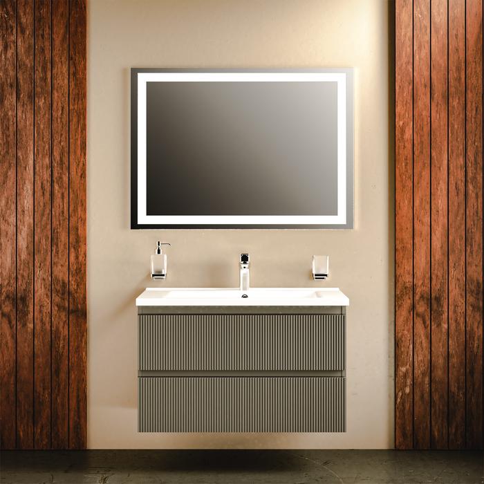 Edison Wood Gray Matte Bathroom Vanity Gray Matte 2