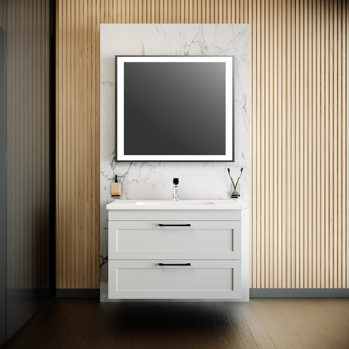 Palm Beach Wood White Matte Bathroom Vanity White Matte 2