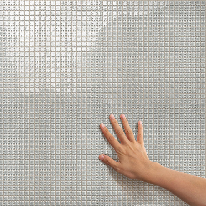 Fioretti Porcelain Glossy Grey Mosaic Glossy 6
