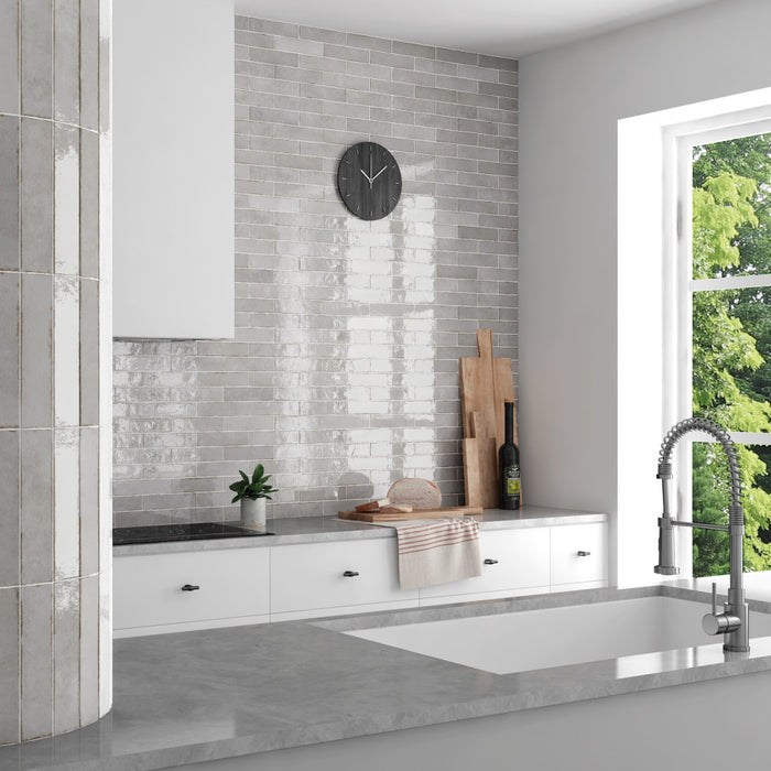 Tribeca Porcelain Studio Grey Whisper Tile Glossy 2