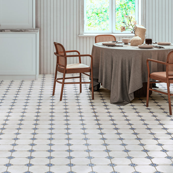 Englishtown Porcelain Blue Tile Mixed 2