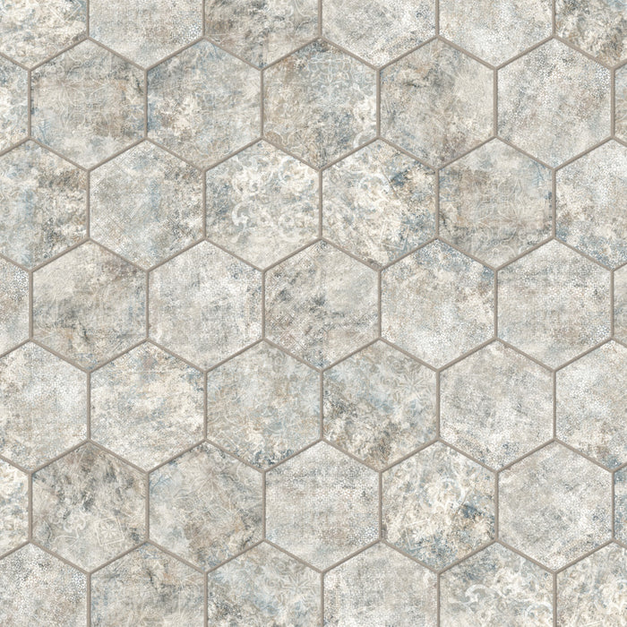 Tivoli Porcelain Hex Tapestry Tile Matte 1