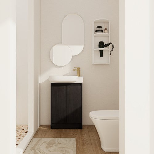 Plywood Black & White Bathroom Vanity Black & White 1