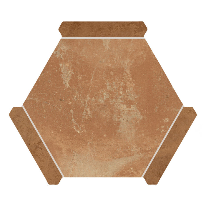 Doscotto Porcelain Panal Rosso with Clay Picket Tile Matte 4