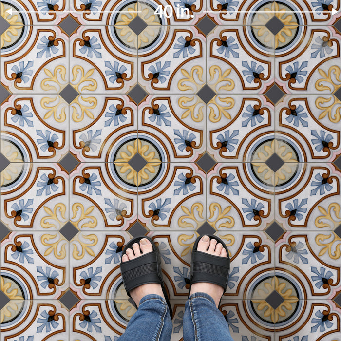 Vaudeville Porcelain Taco Antracita Tile Matte 6
