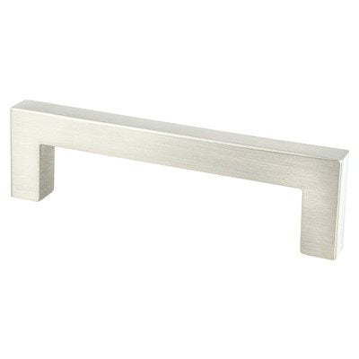 Contemporary Advantage One Aluminum Brushed Nickel Cabinet Pull  1