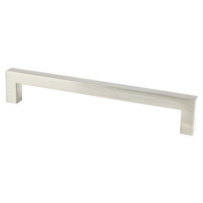 Contemporary Advantage One Aluminum Brushed Nickel Cabinet Pull  3