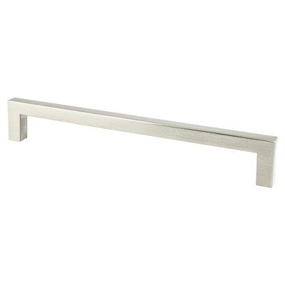 Contemporary Advantage One Aluminum Brushed Nickel Cabinet Pull  4