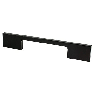 Contemporary Advantage Two Aluminum Matte Black Cabinet Pull  4