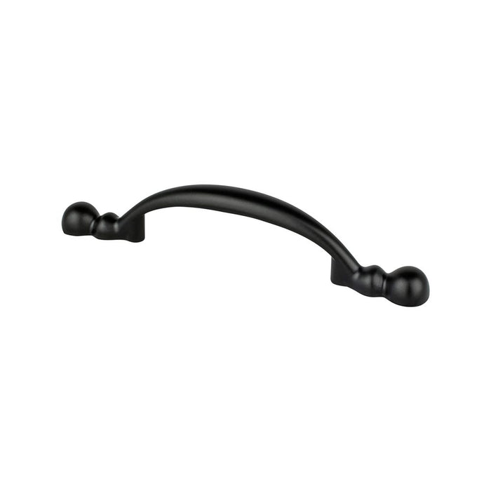 Traditional Advantage Four Zinc Matte Black Cabinet Pull  1