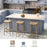 Vaudeville Porcelain Octagon Deco Diglas with Taco Azzuro Tile Matte 6