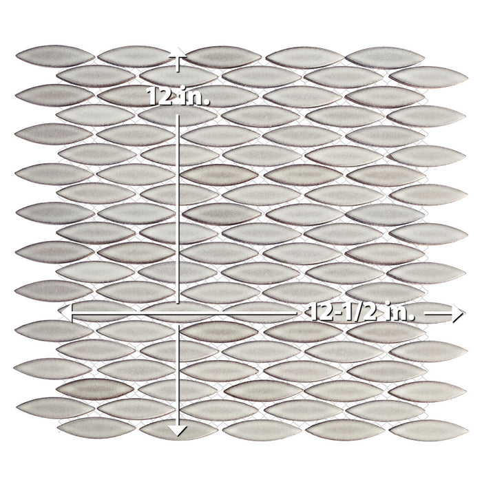 Pescado Porcelain Satin Stone Grey Mosaic Matte 8