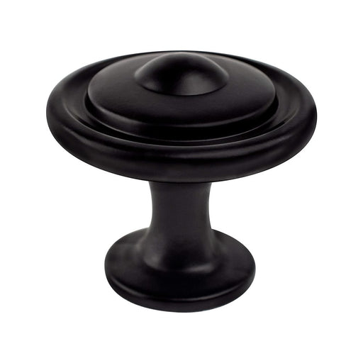 Traditional Advantage Three Zinc Matte Black Cabinet Knob  1