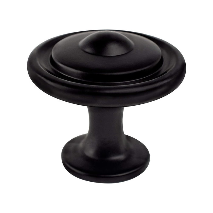 Traditional Advantage Three Zinc Matte Black Cabinet Knob  1