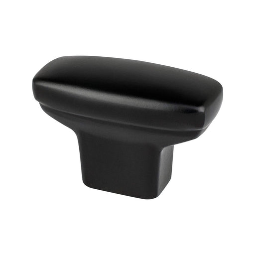 Transitional Advantage One Zinc Matte Black Cabinet Knob  1