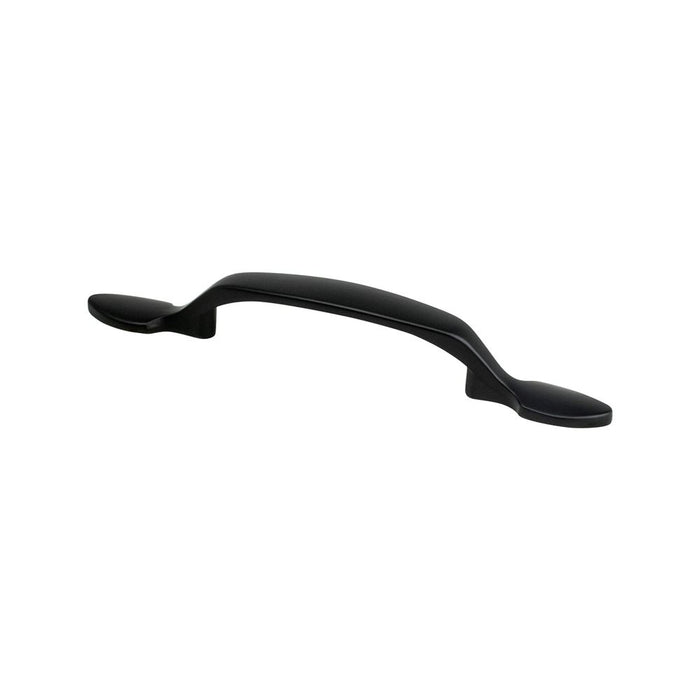 Traditional Advantage Two Zinc Matte Black Cabinet Pull  1