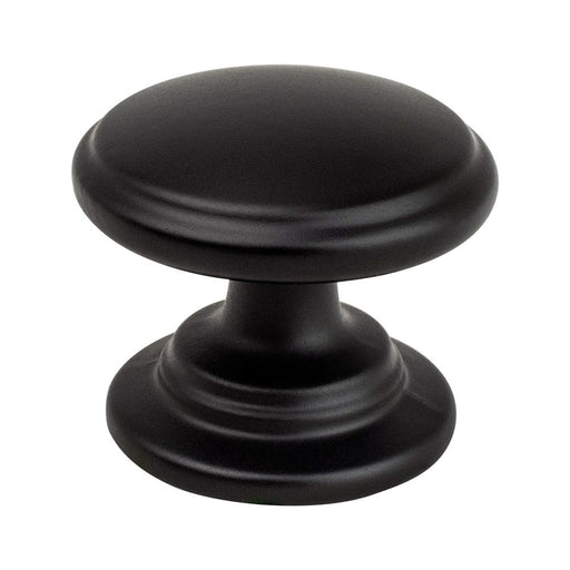 Traditional Advantage Two Zinc Matte Black Cabinet Knob  1