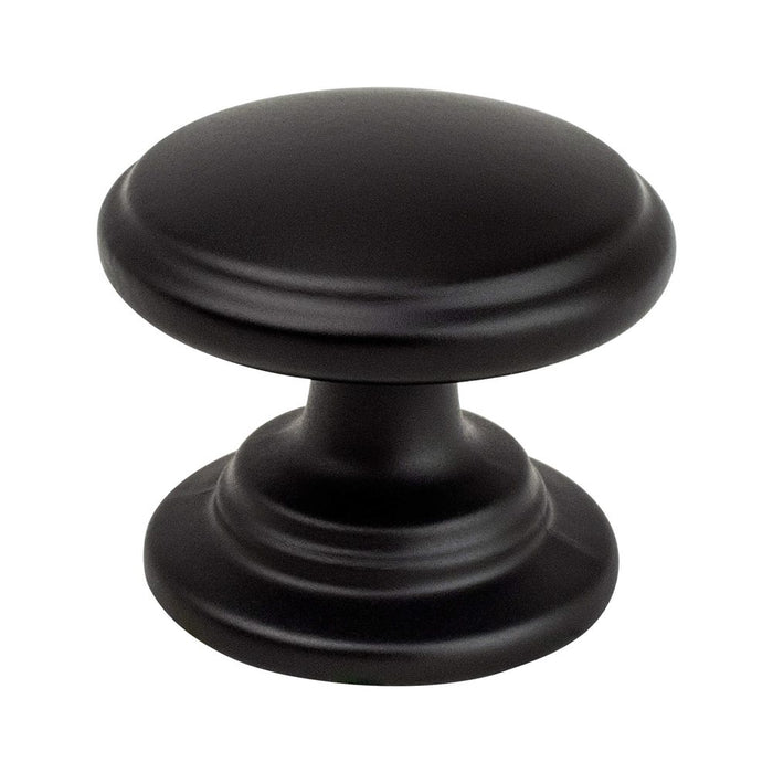 Traditional Advantage Two Zinc Matte Black Cabinet Knob  1