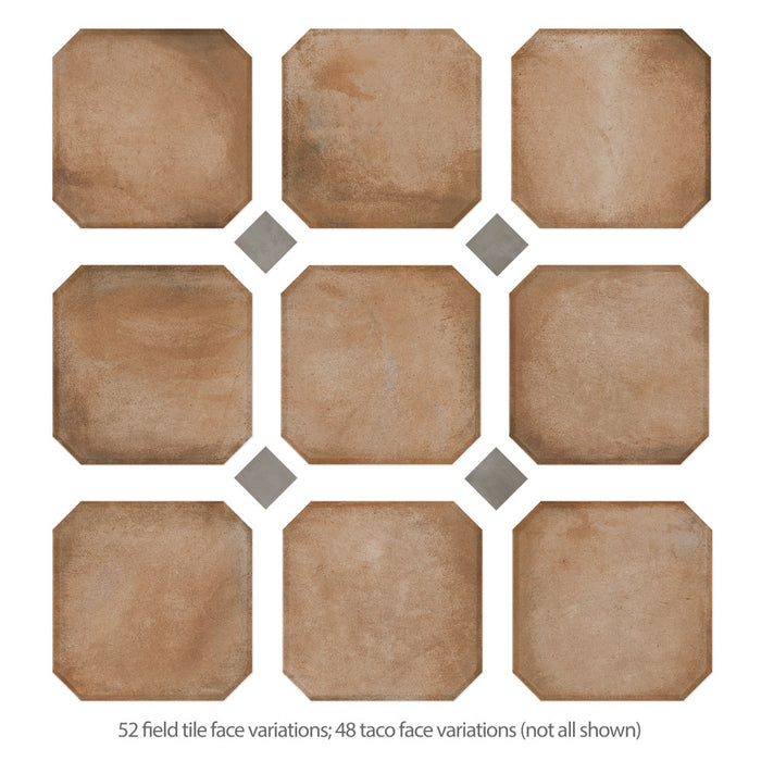 Laverton Porcelain Octagon Natural with Taco Grafito Tile Matte 4