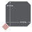 Vaudeville Porcelain Octagon Antracita with Taco Pink Tile Matte 8
