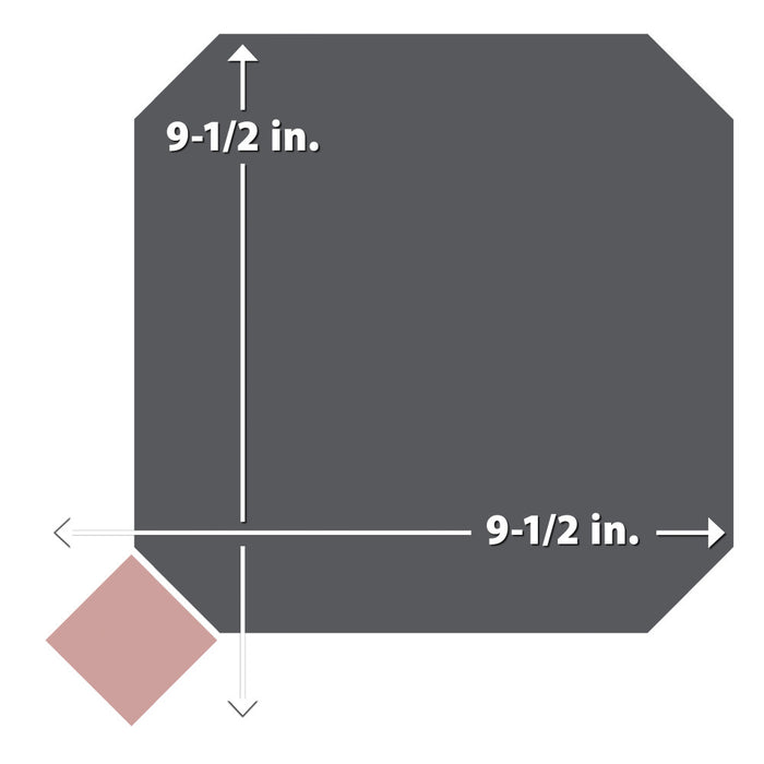 Vaudeville Porcelain Octagon Antracita with Taco Pink Tile Matte 8