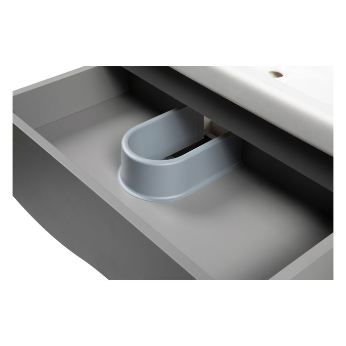 Wave Wood Gray Matte Bathroom Vanity Gray Matte 6
