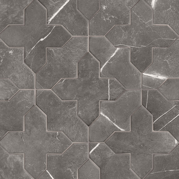 Istanbul Porcelain Templar Shield Night with Night Cross Tile Mixed 1