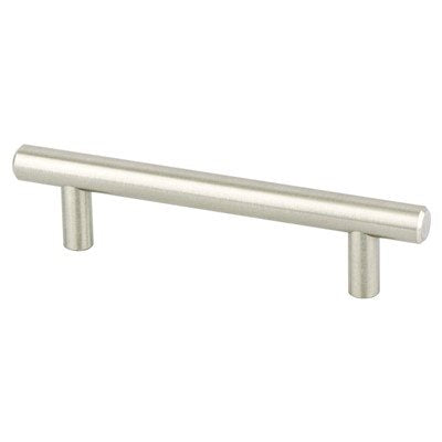 Transitional Advantage Two Steel Brushed Nickel Cabinet Pull  1