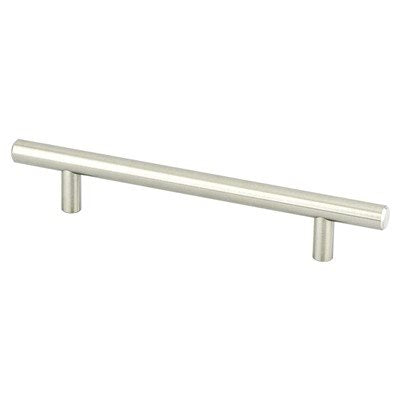Transitional Advantage Two Steel Brushed Nickel Cabinet Pull  2