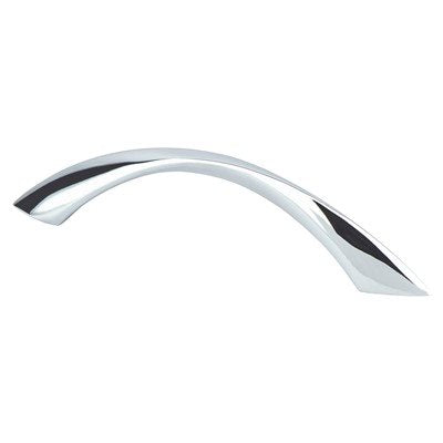 Contemporary Advantage Five Zinc Polished Chrome Cabinet Pull  1