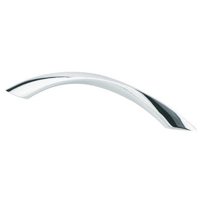 Contemporary Advantage Five Zinc Polished Chrome Cabinet Pull  2